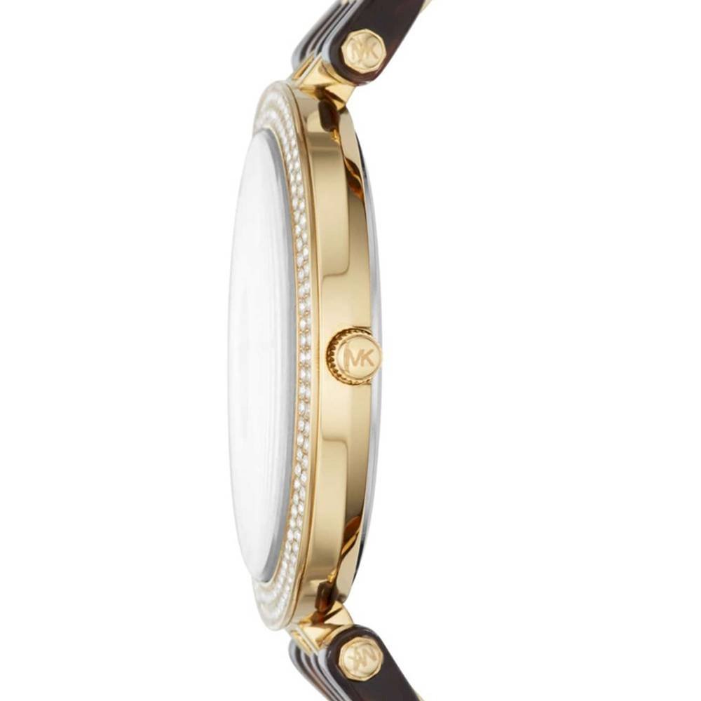 Michael Kors Darci Gold Dial Brown Two Tone Steel Strap Watch for Women - MK4326