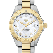 Tag Heuer Aquaracer Diamonds Mother of Pearl Dial Two Tone Steel Strap Watch for Men - WBD1422.BB0321