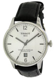 Tissot Chemin Des Tourelles Powermatic 80 Silver Dial Jam Tangan Tali Kulit Hitam Untuk Pria - T099.407.16.037.00