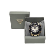Guess Navigator Chronograph Black Dial Black Rubber Strap Watch for Men - GW0264G3