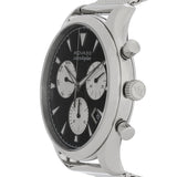 Movado Heritage Calendoplan Chronograph Black Dial Silver Mesh Strap Watch for Men - 3650097