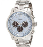 Guess Horizon Chronograph Quartz Blue Dial Silver Steel Strap Watch for Men - W0379G6