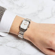 Emporio Armani Gianni T Bar Mother of Pearl Dial Two Tone Steel Strap Watch For Women - AR11146