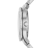 Fossil Stella Silver Dial Silver Steel Strap Watch for Women - ES3588