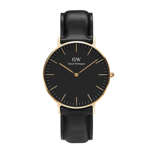 Daniel Wellington Classic Reading Black Dial Black Leather Strap Watch For Men - DW00100129