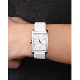 Calvin Klein Window White Dial White Leather Strap Watch for Women - K2M23120