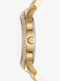 Michael Kors Tibby Pave Gold Dial Gold Steel Strap Watch for Women - MK1057