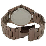 Michael Kors Runway Quartz Brown Dial Brown Steel Strap Watch For Women - MK3418