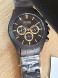 Hugo Boss Ikon Black Dial Black Steel Strap Watch for Men - 1513278