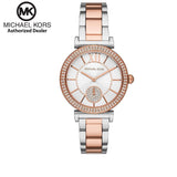 Michael Kors Abbey Three-Hand White Dial Two Tone Steel Strap Watch for Women - MK4616