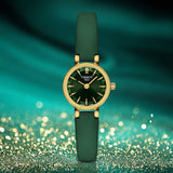 Tissot Lovely Round Green Mother of Pearl Dial Green Leather Strap Watch for Women - T140.009.36.091.00