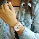 Fossil Tailor Quartz White Dial Pink Leather Strap Watch for Women - ES4393