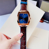 Guess Phoenix Blue Dial Brown Leather Strap Watch for Men - GW0386G2