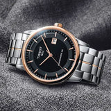 Jam Tangan Pria Tissot Luxury Powermatic 80 Dial Hitam dengan Tali Baja Perak - T086.407.22.051.00