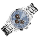 Guess Horizon Chronograph Quartz Blue Dial Silver Steel Strap Watch for Men - W0379G6