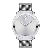 Movado Bold Silver Dial Silver Mesh Bracelet Watch For Men - 3600260