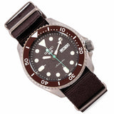 Seiko 5 Sport Automatic Brown Dial Brown Nylon Strap Watch For Men - SRPD85K1