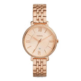 Fossil Jacqueline Rose Gold Dial Rose Gold Steel Strap Watch for Women - ES3632