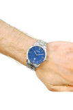 Hugo Boss Governer Blue Dial Silver Steel Strap Watch for Men - 1513487