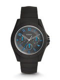 Fossil Popstastic Sport Black Dial Black Rubber Strap Watch for Men - FS5222