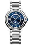 Maurice Lacroix Fiaba Moonphase Blue Dial Silver Steel Strap Watch for Women - FA1084-SS002-420-1