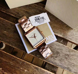 Michael Kors Lake Quartz White Dial Rose Gold Steel Strap Watch For Women - MK3645