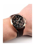 Hugo Boss Driver Chronograph Brown Dial Brown Leather Strap Watch For Men - HB1513093