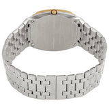 Gucci 25H Quartz Gold Dial Silver Steel Strap Watch for Women - YA163403