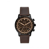 Fossil Goodwin Chronograph Brown Dial Brown Leather Strap Watch for Men - FS5529