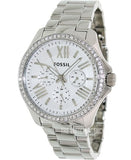 Fossil Cecile Chronograph Silver Dial Silver Steel Strap Watch for Women - AM4481