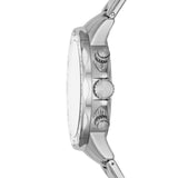 Fossil Bannon Multifunction Chronograph Silver Dial Silver Steel Strap Watch for Men - BQ2490