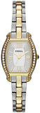 Fossil Molly Silver Dial Two Tone Steel Strap Watch for Women - ES3287