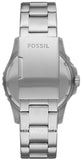 Fossil FB-01 Automatic Skeleton Black Dial Silver Steel Strap Watch for Men - ME3190