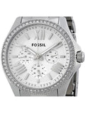 Fossil Cecile Chronograph Silver Dial Silver Steel Strap Watch for Women - AM4481