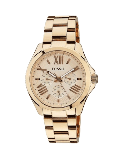 Fossil Cecile Rose Gold Dial Rose Gold Steel Strap Watch for Women