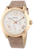 Fossil Cecile White Dial Sand Leather Strap Watch for Women - AM4532