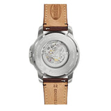 Fossil Townsman Automatic Chronograph White Dial Blue Leather Strap Watch for Men - ME3167