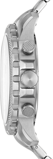 Fossil Bowman Chronograph Blue Dial Silver Steel Strap Watch for Men - FS5604
