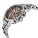 Fossil Boyfriend Chronograph Brown Dial Silver Steel Strap Watch for Women - ES3747