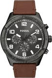 Fossil Brox Multifunction Grey Dial Brown Leather Strap Watch for Men - BQ2800