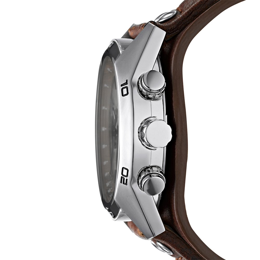 Fossil CH2565 Gents Brown Leather Cuff Strap Watch with White Dial *BRAND  NEW* | #521395281