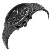 Fossil Forrester Chronograph Black Dial Grey Steel Strap Watch for Men - FS5606