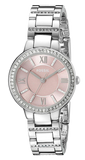 Fossil Virginia Pink Dial Silver Steel Strap Watch for Women - ES3504