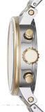 Fossil Original Boyfriend Analog White Dial Two Tone Steel Strap Watch for Women - ES3746