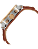 Fossil Boyfriend Chronograph White Dial Brown Leather Strap Watch for Women - ES3837