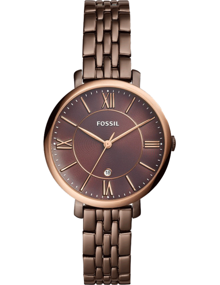 Amazon.com: Fossil Women's Jacqueline Quartz Stainless Steel and Leather  Watch, Color: Rose Gold, Blush Pink (Model: ES3988) : Clothing, Shoes &  Jewelry