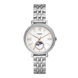 Fossil Jacqueline Multifunction Moonphase White Dial Silver Steel Strap Watch for Women - ES5164