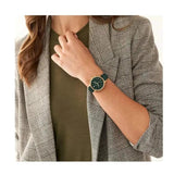 Fossil Neutra Chronograph Green Dial Green Leather Strap Watch for Women - ES5239