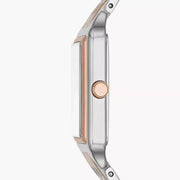 Fossil Raquel Three Hand White Dial Two Tone Steel Strap Watch For Women - ES5222