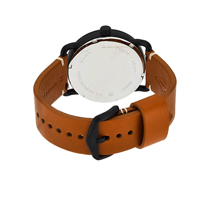 Fossil Commuter Three Hand Date Black Dial Brown Leather Strap Fossil Commuter Three Hand Date Black Dial Brown Leather Strap